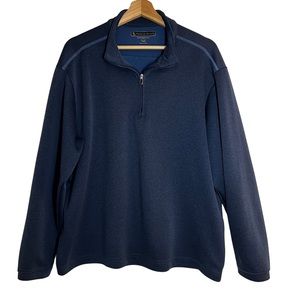 Pebble Beach Men Performance Blue Long Sleeve Golf Pullover Size Large
